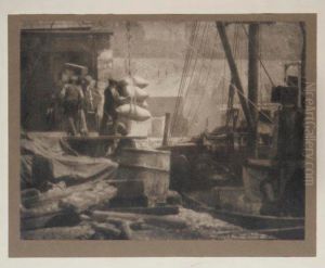 'dockland' (oban Shipyard, Scotland) And 'sunshine On The Aber Road'. Two Studies, 1920s