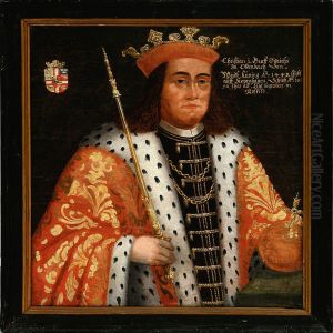 Portrait Of King Christian I Of Denmark by Albert Haelwegh