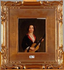 Jeune Fille A La Guitare