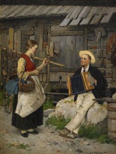 Friarlat - Fiskarflicka Och Dragspelande Pojke