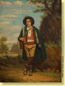 Berger Sur Fond De Paysage by Paul Hagelstein