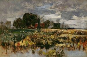 Landschaft Mit Muhle by Karl Hagemeister