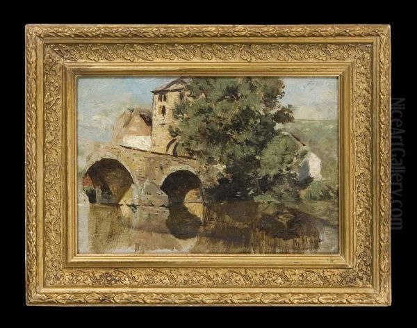 Fluslandschaft Mit Bogenbrucke - view 1