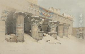"part Of The Portico Of The Temple Of Edfou" by Louis Haghe