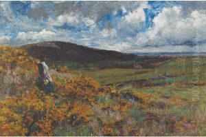 Girl Overlooking A Meadow by Joshua Anderson Hague