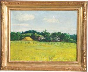 Pleasant Landscape With Fields And Farm Buildings by Maurice Hague