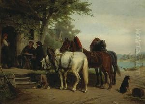 The Halt At The Inn by William Hahn