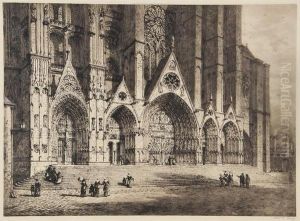 Cathedral Interiors And A Facade by Axel Herman Haig