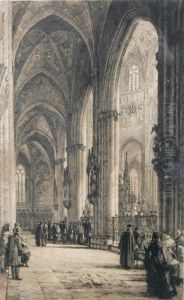 Koromgangen I Upsala Domkyrka by Axel Herman Haig
