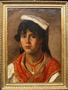 Ritratto Di Giovane
Donna In Costume Popolare by Giuseppe Haimann