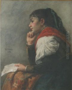 Contemplation; Man Peeling An Apple by William Haines