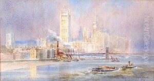 Westminster From The South Bank by Rose Hake