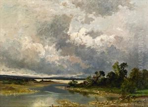 Flusslandschaft by Fritz Halberg-Krauss