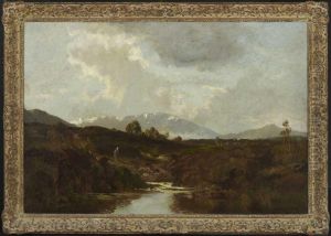 Blick Auf Die Benediktenwand. by Fritz Halberg-Krauss