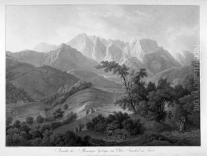 Ansicht Der Mieminger Gebirge Im Ober=innthal In Tirol by Christian Haldenwang