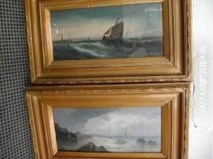 Seascapes With Sailing Vessels by William Matthew Hale