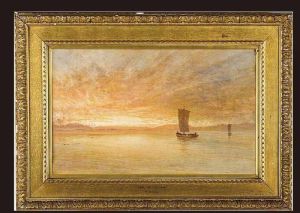 Sunset On The Lake by William Matthew Hale