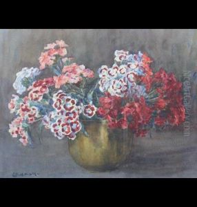 Still Life Of Flowers by Ethel Hall