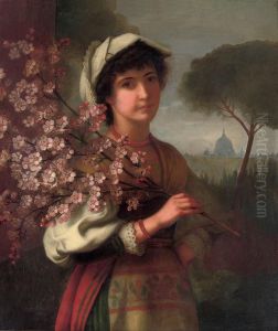 An Italian Girl With Cherry Blossom