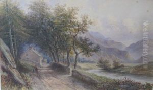 Flusslandschaft Mit Haus Am Wegesrand by Hall George P. & Son