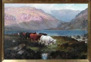 A Highland Tarn, Evening by Harold Hall