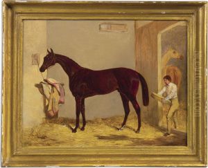 Joe Miller, Property Of J. Parker, Esq., With Groom by Harry Hall