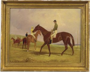 Mince Pie, Alfred Day Up, At Epsom Before The Start Of The Oaks by Harry Hall