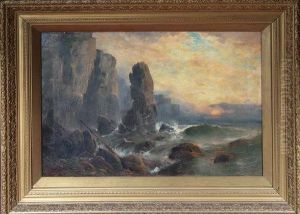 Sunset Cornwall by Henry R. Hall