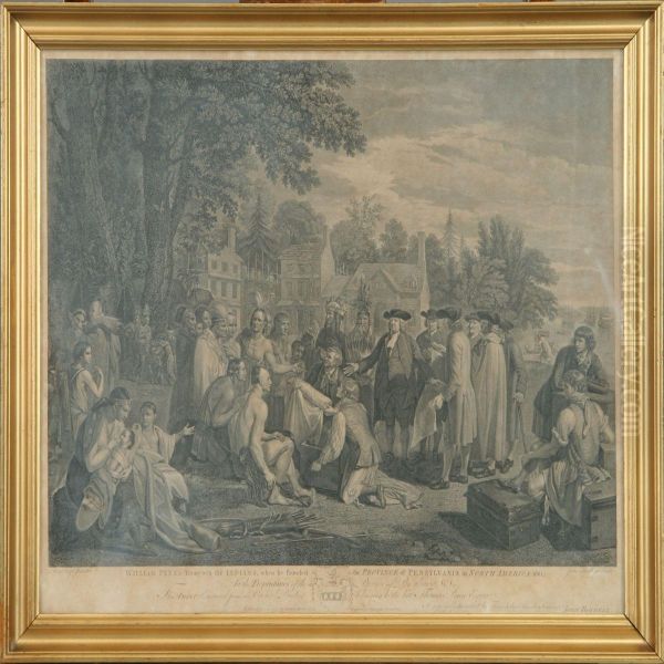 William Penns, Threaty With The Indians, When He Founded The Province Of Pensylvania In North America 1681 - view 1