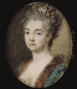 A Young Lady In White by Peter Adolf Hall