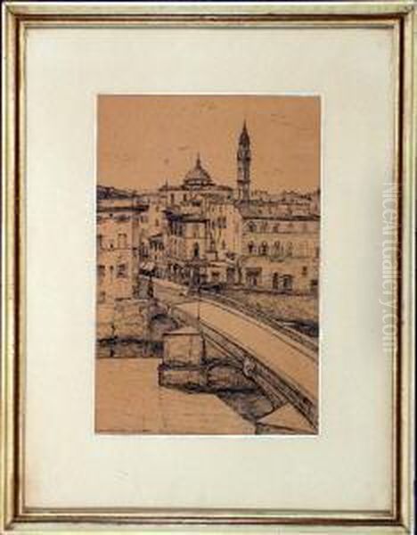 Florenz - Blick Uber Den Arno Mit Ponte Santa Trinita Und Chiesa Di Santo Spirito - view 1
