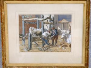 Shooing Oxon In Rome Near The Temple Of Vesta by Sydney Prior Hall