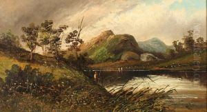 Landscape With Figure Fishing By A Stream Landscape With Figure Fishing By A Stream
