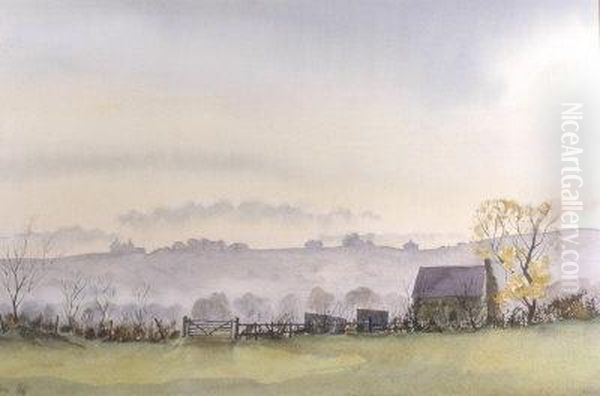 October Mist Near Ludlow - view 1