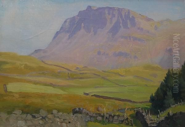 A Mountainous Landscape With Stone Wall - view 1