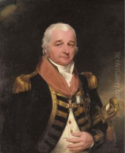 Portrait Of Vice-admiral Sir William H. Essington, K.c.b,half-length, In Full Naval Uniform, Wearing His Insignia Of Theknight Commander Of The Order Of The Bath And The Gold Medal Forthe Battle Of Camperdown, With His Naval Sword Tucked Under Hisleft Arm