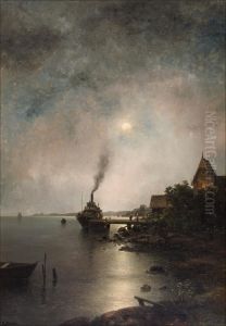"saaristoilta, Viimeinen Laiva Kaupunkiin". by Carl Hallstrom