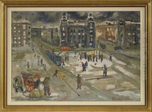 Vintermotiv Fran Norra Bantorget - Stockholm by Eric Hallstrom