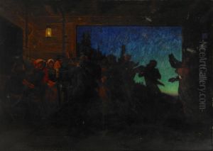 Midsommardans by Gunnar Hallstrom