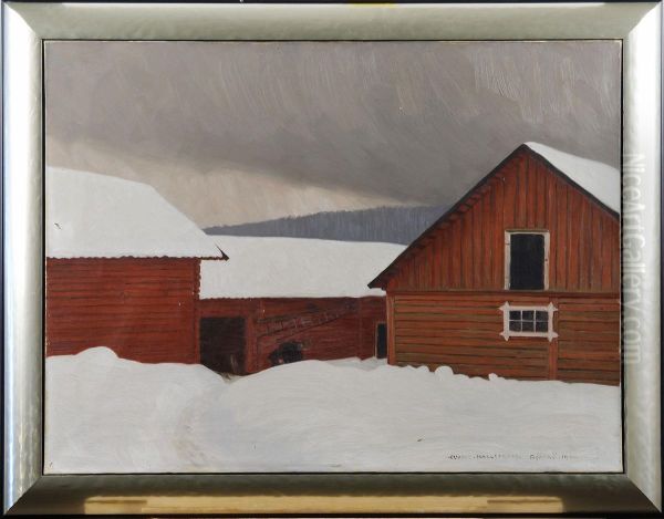 Gardsmotiv I Vinterlandskap - view 1