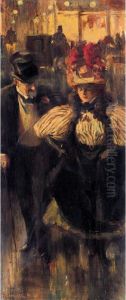 The Theatre-goers by Artur Lajos Halmi