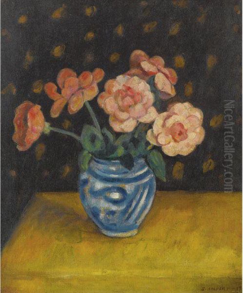 Flowers In A Vase by Samuel Halpert