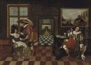 Elegant Figures In An Interior