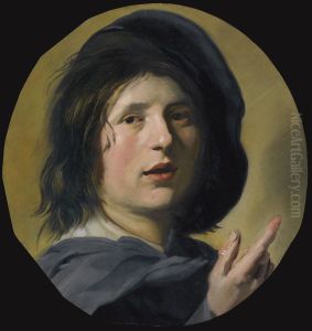 A Tronie Study Of The Head And Right Hand Of A Boy