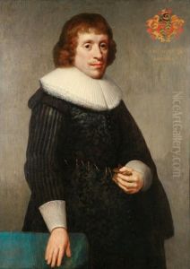 A Three Quarterlength Portrait Of A Gentleman by Franz Hals
