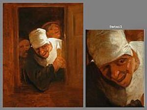 Frau Mit Kerze Am Fenster by Harmen Fransz. Hals