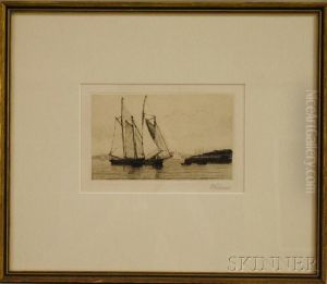 Schooners Becalmed by William Formby Halsall