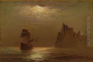 Sail/steam Ship Off An Iceberg by William Formby Halsall