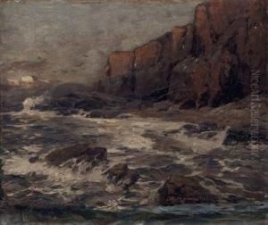 Felsenkuste Im Abendlicht by Willy Hamacher