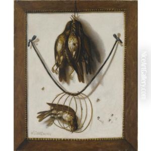 A Still Life Of Thrushes And Bird-catchers' Tools